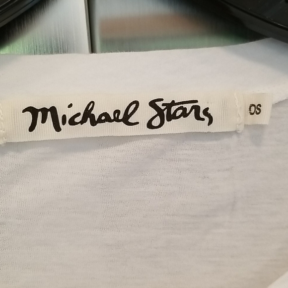 💕MICHAEL STARS💕 Sunday Morning & Mimosas Muscle Tank White One Size - Picture 7 of 9